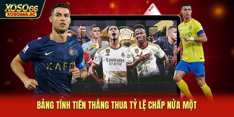 Bảng tính tiền thắng thua tỷ lệ chấp nửa một
