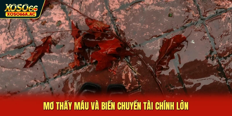 Mơ thấy máu và biến chuyển tài chính lớn